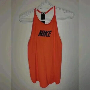Nike Dri-Fit Tank  Top Shirt Womens Orange Coral Sleeveless Size Small